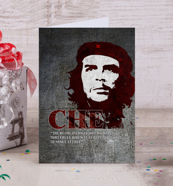 Открытка с изображением Che Guevara цвета Белый
