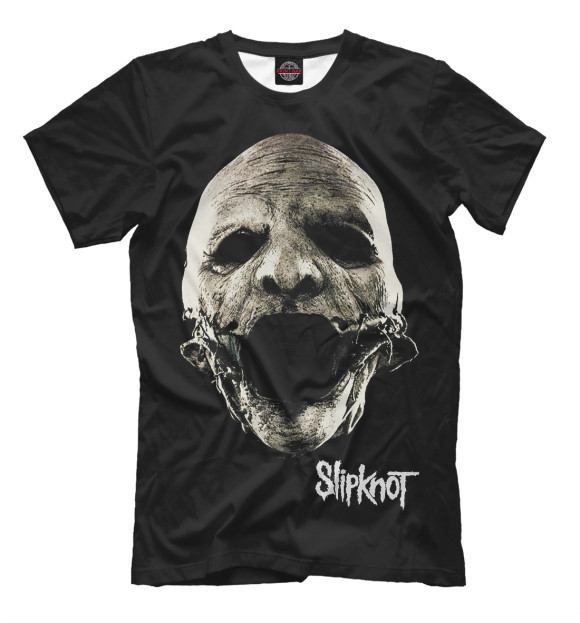 Мужская футболка с изображением Slipknot цвета Черный