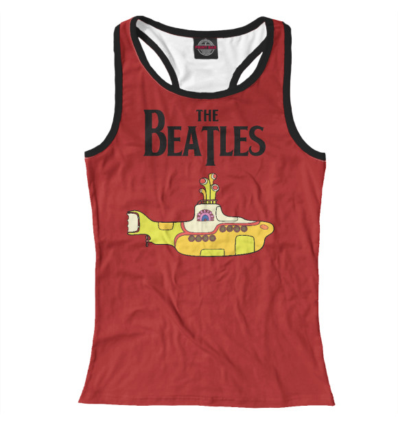 Женская майка-борцовка с изображением The Beatles цвета Белый