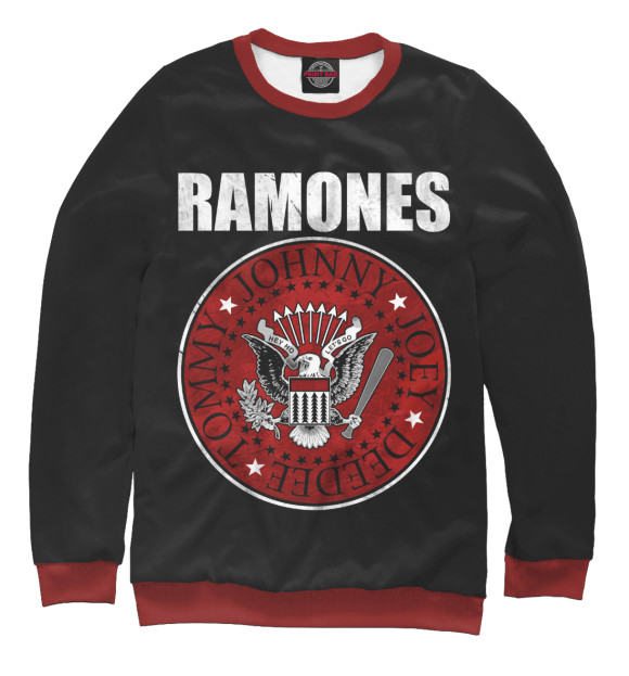 Мужской свитшот с изображением Ramones цвета Белый