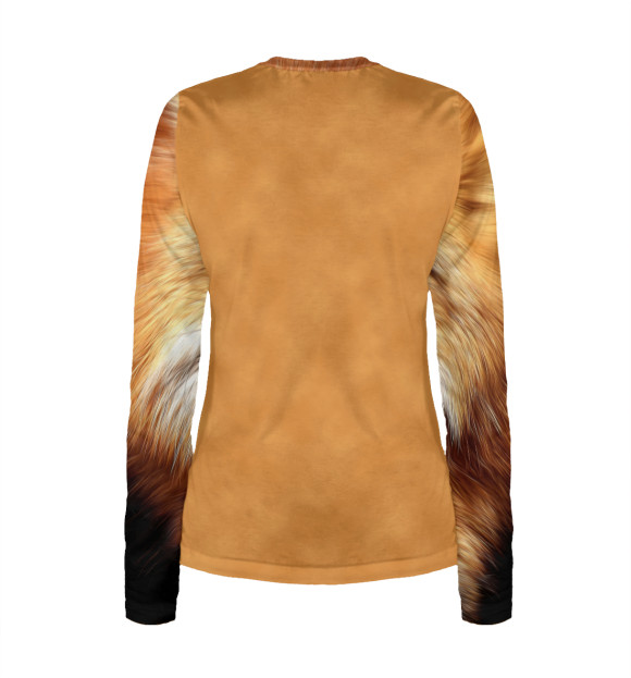 Женский лонгслив с изображением Лис цвета Белый