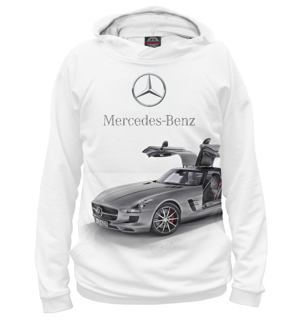 Мужское худи с изображением Mercedes-Benz 6.3 цвета Белый