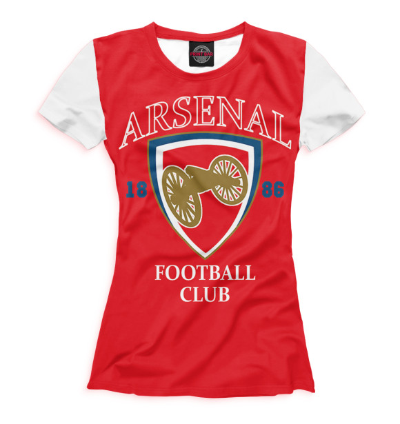 Женская футболка с изображением Arsenal цвета Белый