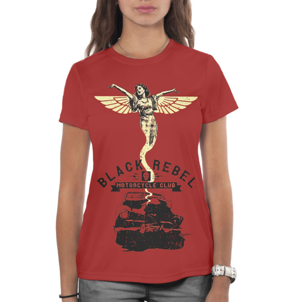 Женская футболка с изображением Black Rebel Motorcycle Club цвета Белый