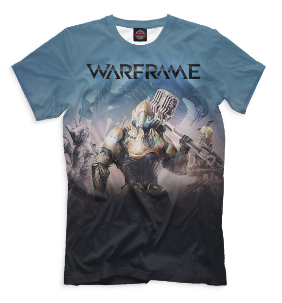 Мужская футболка с изображением Warframe цвета Серый