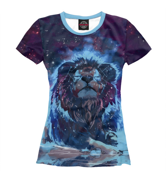 Футболка для девочек с изображением Celestial lions цвета Белый