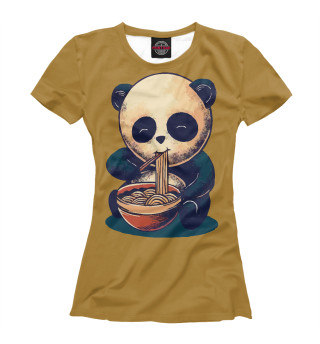 Женская футболка Панда и вкусняшка