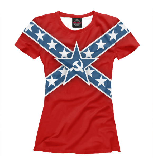 Футболка для девочек с изображением Флаг советской конфедерации цвета Белый