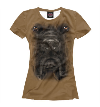 Женская футболка Собака
