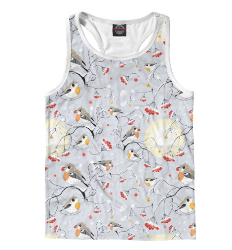 

Майки борцовки Print Bar, Белый, Winter Birds