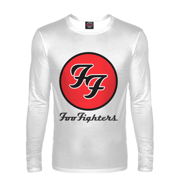 Мужской лонгслив с изображением Foo Fighters цвета Белый