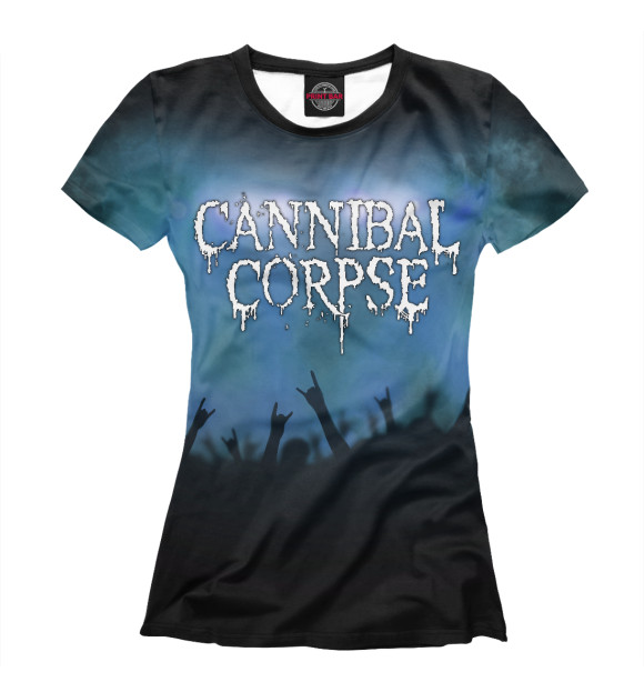 Женская футболка с изображением Cannibal Corpse цвета Белый