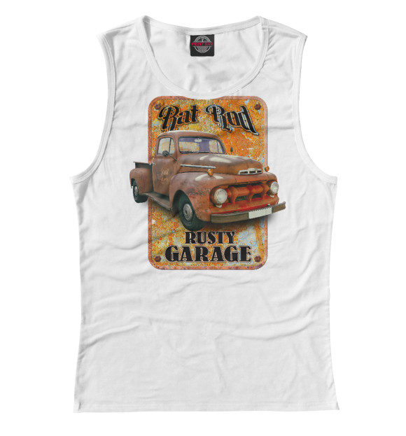 Майка для девочки с изображением Американский хот род (Rat rod) на белом цвета Белый