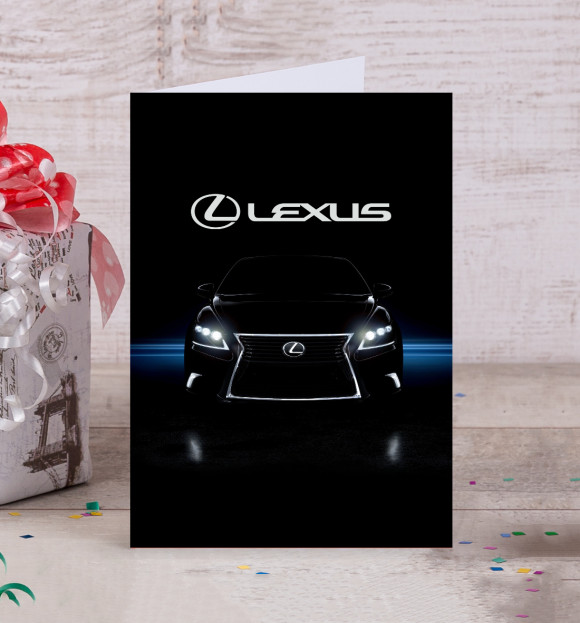 Открытка с изображением Lexus цвета Белый