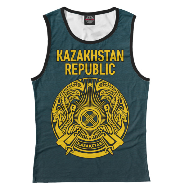 Майка для девочки с изображением Kazakhstan Republic цвета Белый