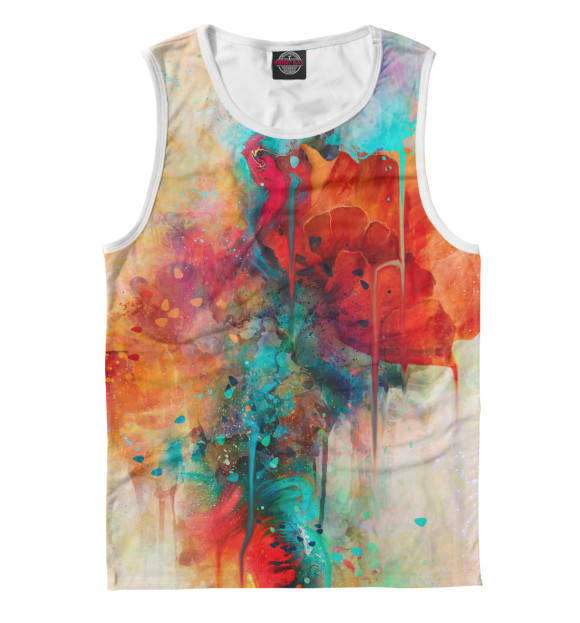 Майка для мальчика с изображением Мак абстрактный цвета Белый