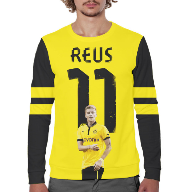 Мужской свитшот с изображением Марко Ройс цвета Белый