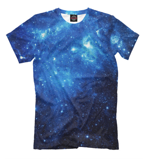 Мужская футболка с изображением Космический мороз цвета Грязно-голубой