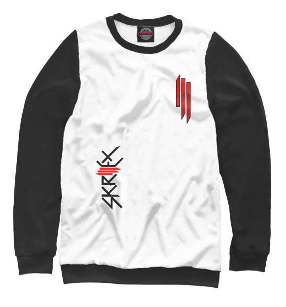 Свитшот для мальчиков с изображением Skrillex цвета Белый