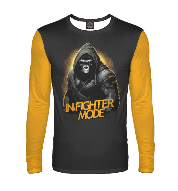 Мужской лонгслив с изображением IN FIGHTER MODE цвета Белый