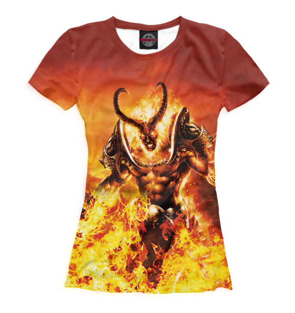 Женская футболка с изображением WoW цвета Белый