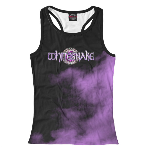 Женская майка-борцовка с изображением Whitesnake цвета Белый