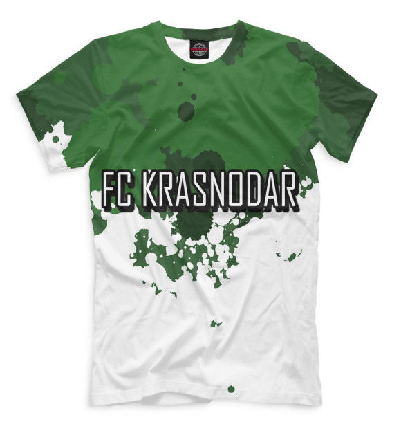 Мужская футболка с изображением ФК Краснодар цвета Молочно-белый
