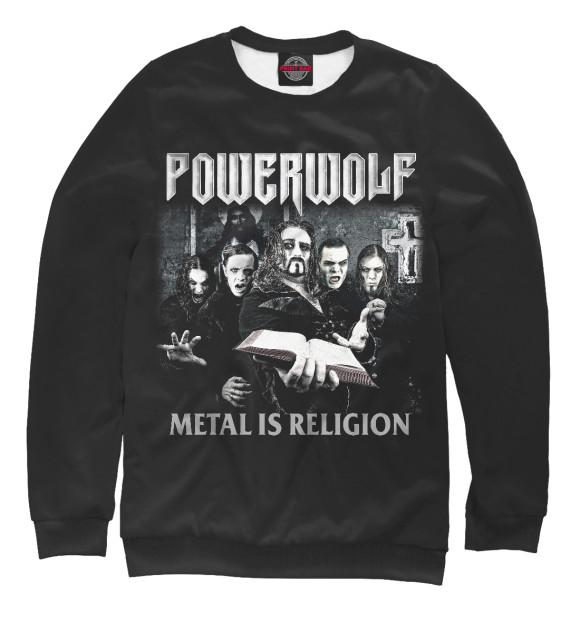 Женский свитшот с изображением Powerwolf цвета Белый