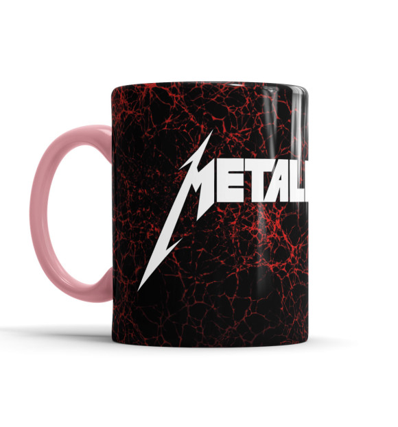 Кружка с изображением Metallica цвета розовый