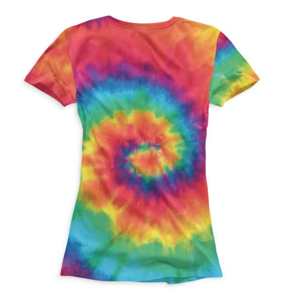 Футболка для девочек с изображением Tie-dye цвета Белый