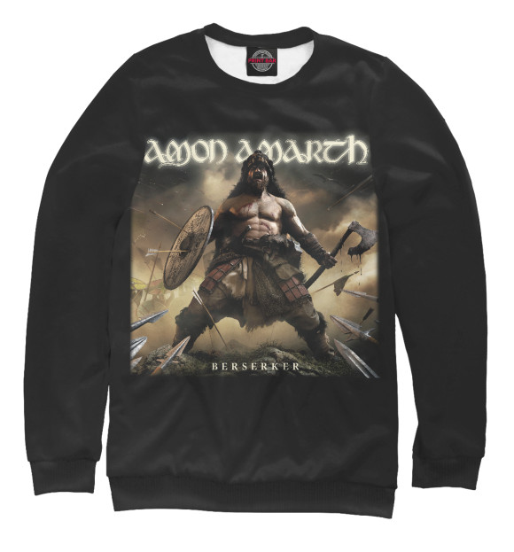 Женский свитшот с изображением Amon amarth цвета Белый