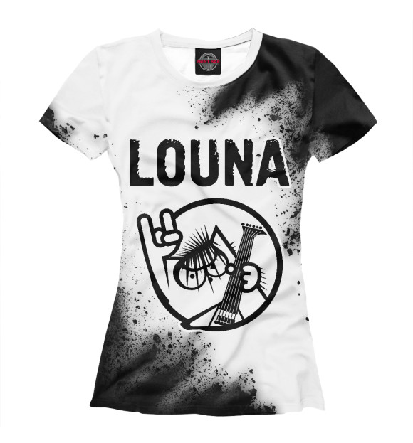 Женская футболка с изображением Louna - Кот цвета Белый