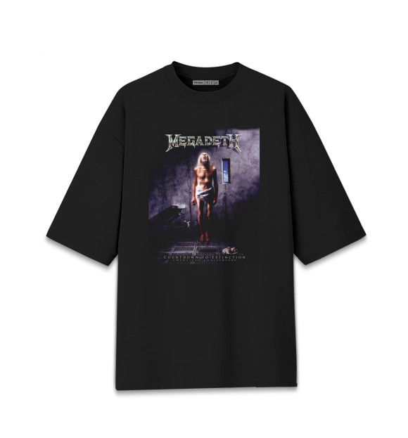 Мужская футболка оверсайз с изображением Megadeth цвета Черный