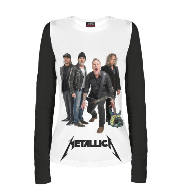 Женский лонгслив с изображением Metallica цвета Белый
