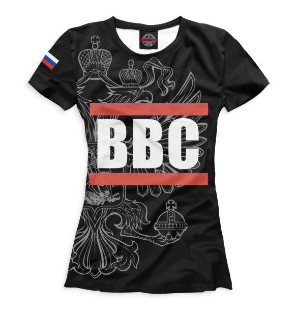 Футболка для девочек с изображением ВВС цвета Белый