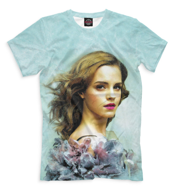 Футболка для мальчиков с изображением Эмма Уотсон цвета Бежевый