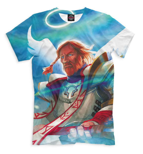 Мужская футболка с изображением Omniknight цвета Грязно-голубой