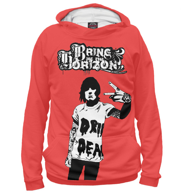 Женское худи с изображением Bring Me The Horizon цвета Белый