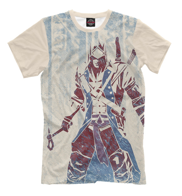 Мужская футболка с изображением Assassin's Creed цвета Бежевый