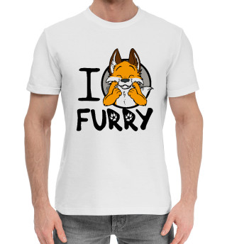 Хлопковая футболка для мальчиков I love furryм