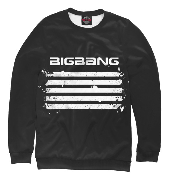 Мужской свитшот с изображением BigBang цвета Белый