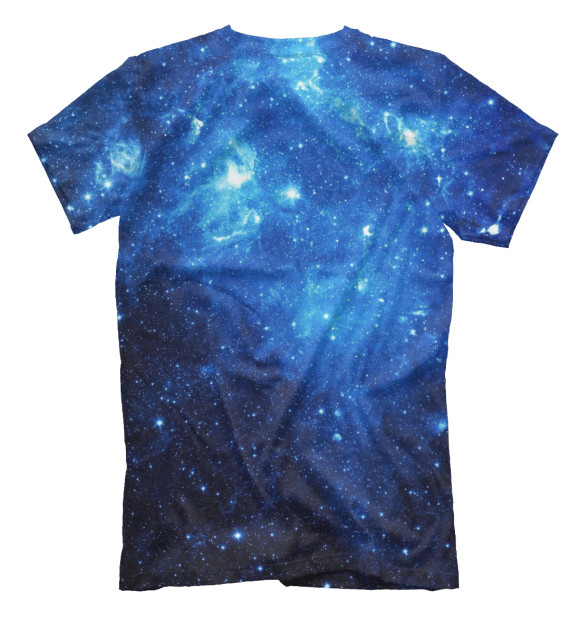 Мужская футболка с изображением Космический мороз цвета Белый