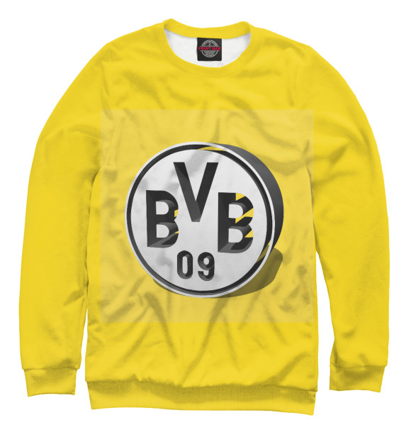 Свитшот для девочек с изображением Borussia Dortmund Logo цвета Белый