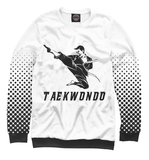 Мужской свитшот с изображением Taekwondo цвета Белый