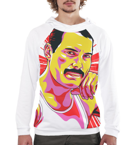 

Худи Print Bar, Белый, Freddie Mercury