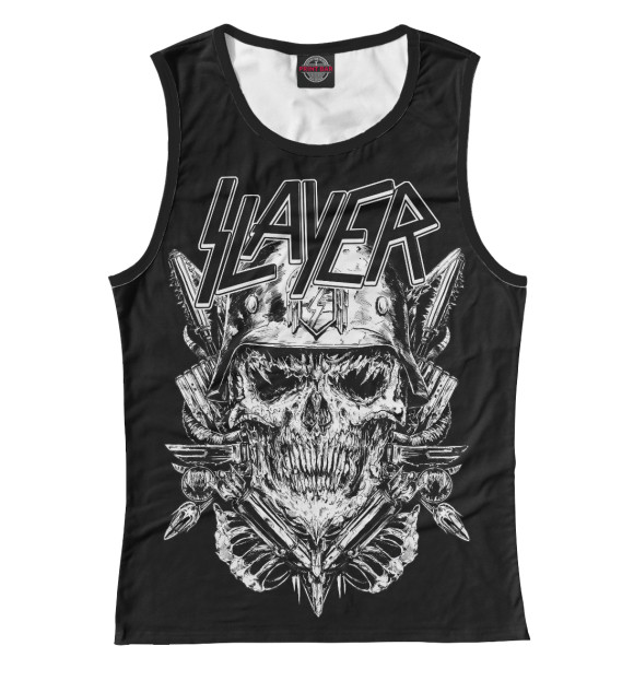 Майка для девочки с изображением Slayer цвета Белый