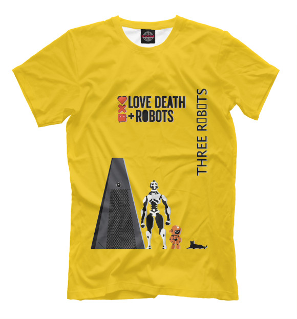 Мужская футболка с изображением Любовь, смерть и роботы цвета Белый