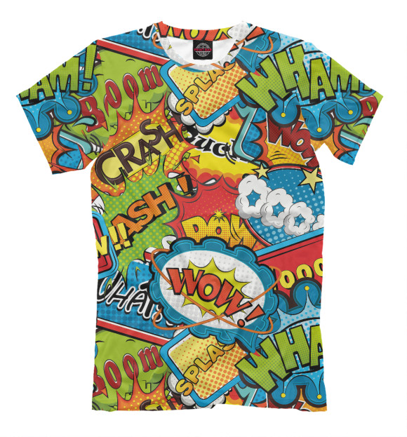 Футболка для мальчиков с изображением Комиксы цвета Белый