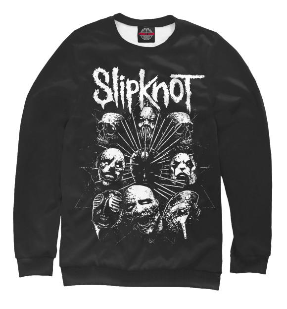 Свитшот для девочек с изображением Slipknot цвета Белый