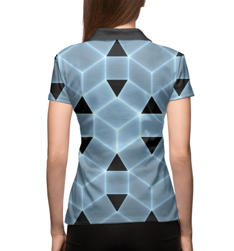 

Поло Print Bar, Белый, Blue cube